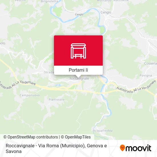 Mappa Roccavignale - Via Roma (Municipio)