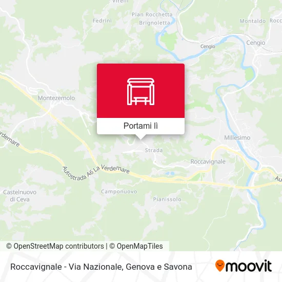 Mappa Roccavignale - Via Nazionale