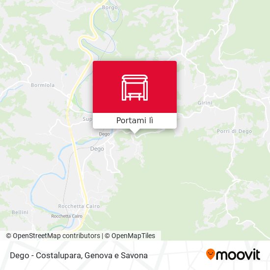 Mappa Dego - Costalupara