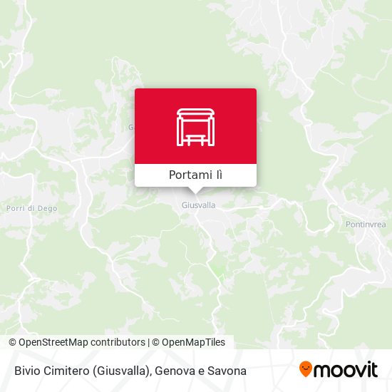 Mappa Bivio Cimitero (Giusvalla)