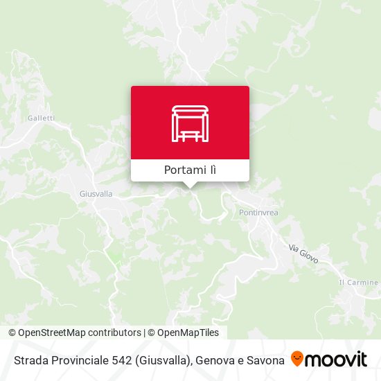 Mappa Strada Provinciale 542 (Giusvalla)