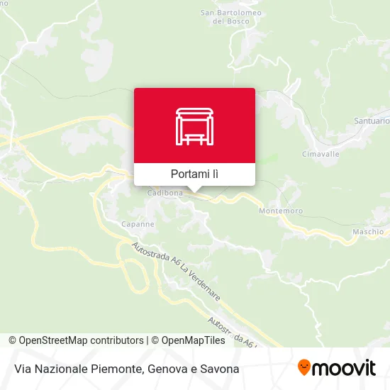 Mappa Via Nazionale Piemonte