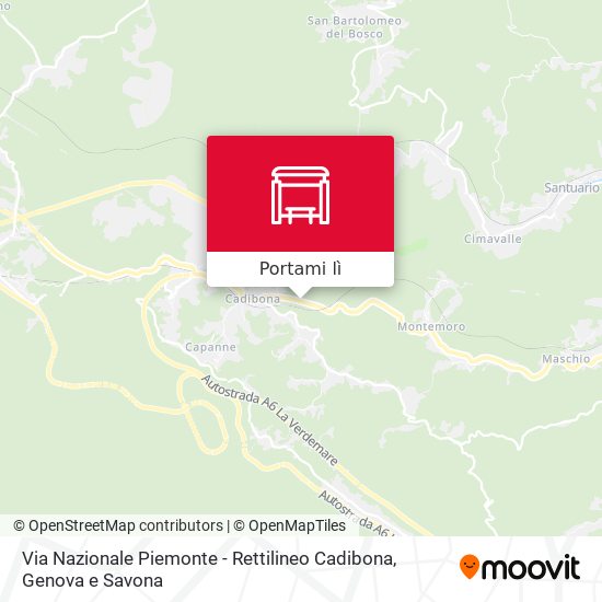 Mappa Via Nazionale Piemonte - Rettilineo Cadibona