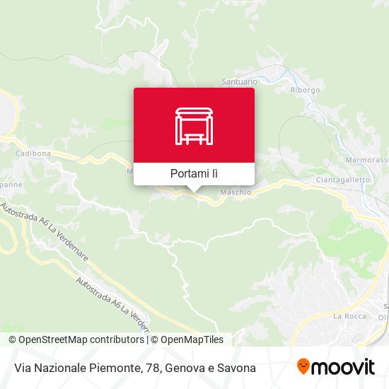 Mappa Via Nazionale Piemonte, 78