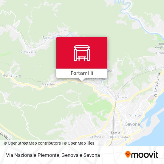 Mappa Via Nazionale Piemonte