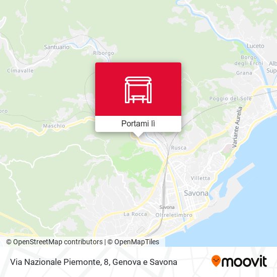 Mappa Via Nazionale Piemonte, 8