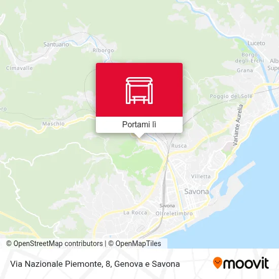 Mappa Via Nazionale Piemonte, 8