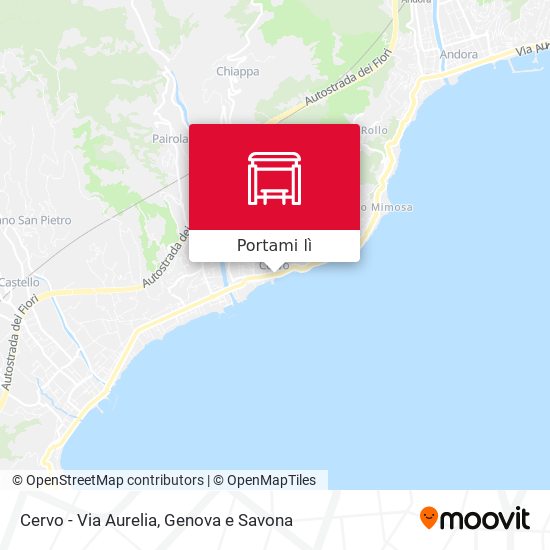 Mappa Cervo - Via Aurelia