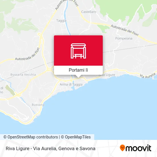 Mappa Riva Ligure - Via Aurelia