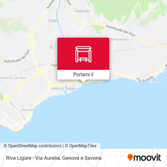 Mappa Riva Ligure - Via Aurelia