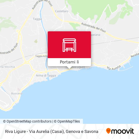 Mappa Riva Ligure - Via Aurelia (Casai)