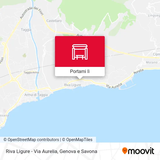Mappa Riva Ligure - Via Aurelia