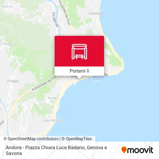 Mappa Andora - Piazza Chiara Luce Badano