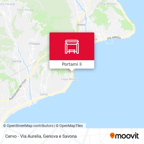 Mappa Cervo - Via Aurelia