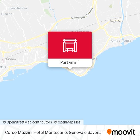 Mappa Corso Mazzini Hotel Montecarlo