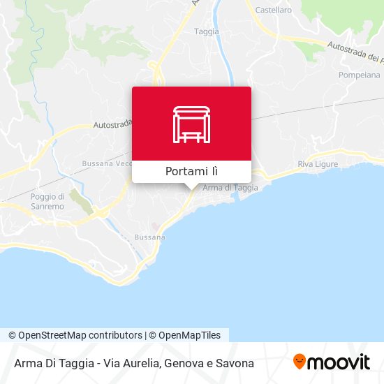 Mappa Arma Di Taggia - Via Aurelia