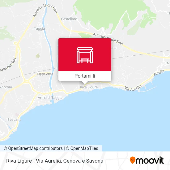 Mappa Riva Ligure - Via Aurelia