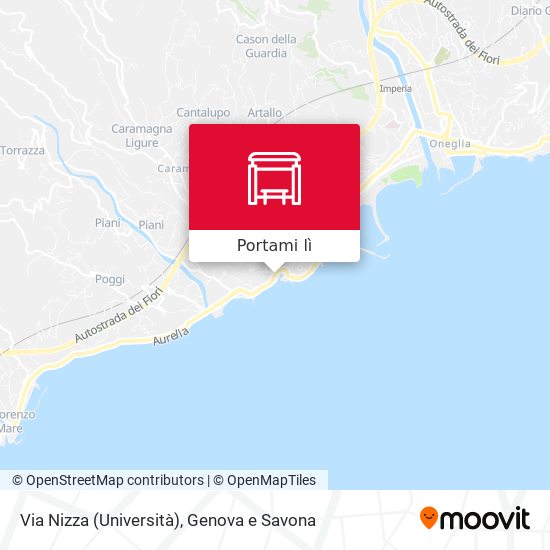 Mappa Via Nizza (Università)