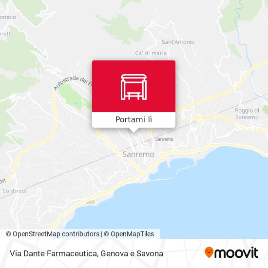 Mappa Via Dante Farmaceutica