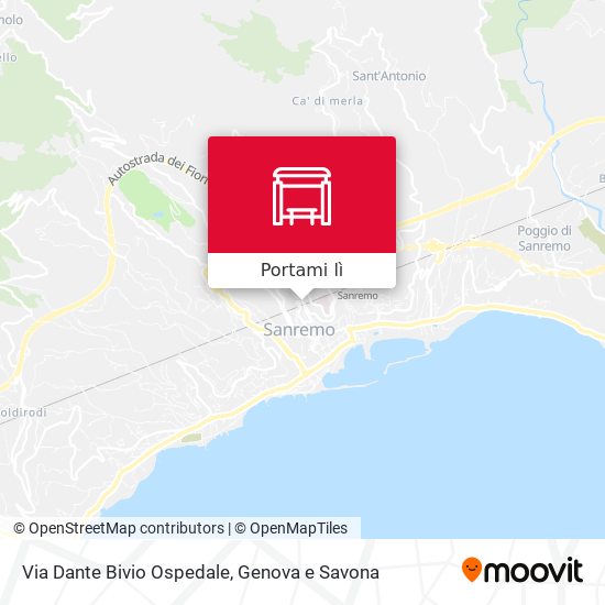 Mappa Via Dante Bivio Ospedale