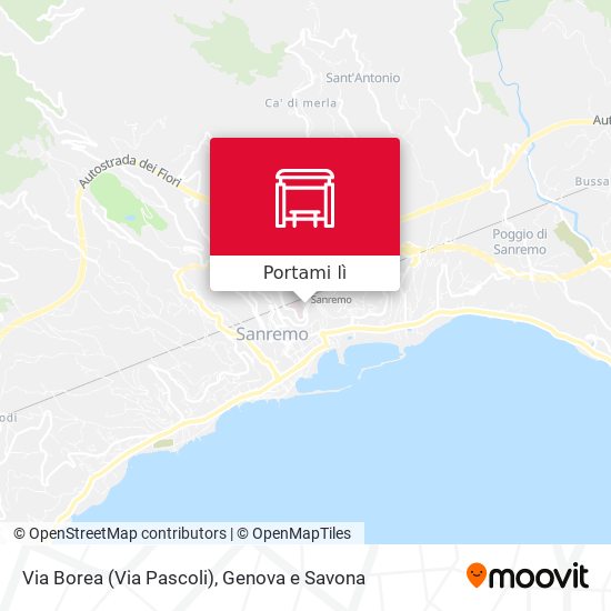Mappa Via Borea (Via Pascoli)