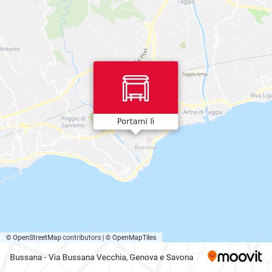 Mappa Bussana - Via Bussana Vecchia