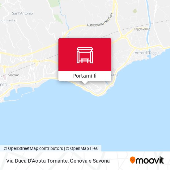 Mappa Via Duca D'Aosta Tornante