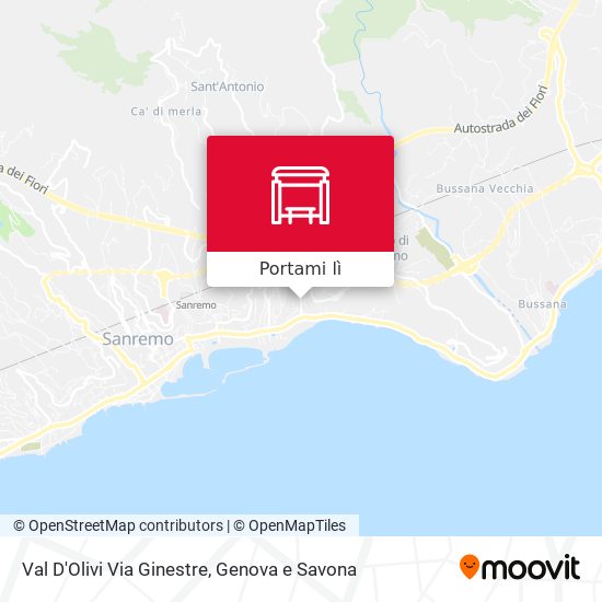 Mappa Val D'Olivi Via Ginestre