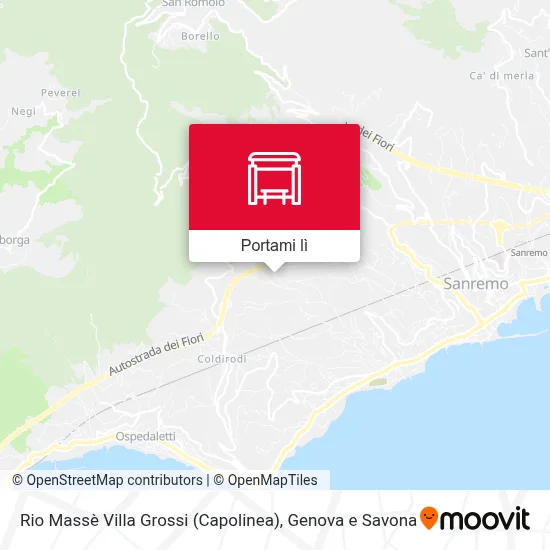 Mappa Rio Massè Villa Grossi (Capolinea)