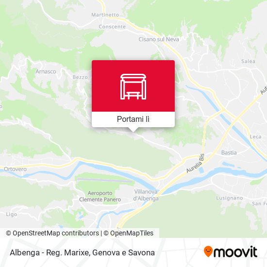 Mappa Albenga - Reg. Marixe