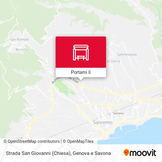 Mappa Strada San Giovanni (Chiesa)