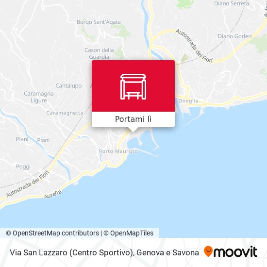 Mappa Via San Lazzaro (Centro Sportivo)