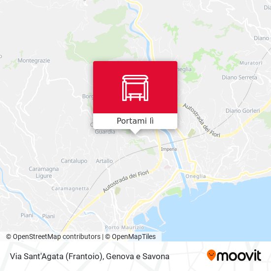 Mappa Via Sant'Agata (Frantoio)