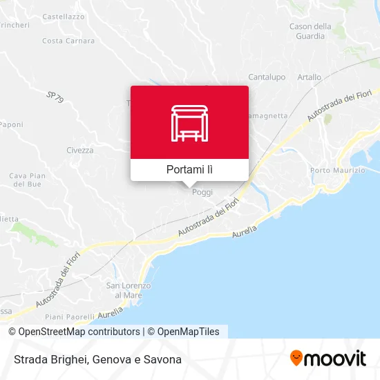 Mappa Strada Brighei