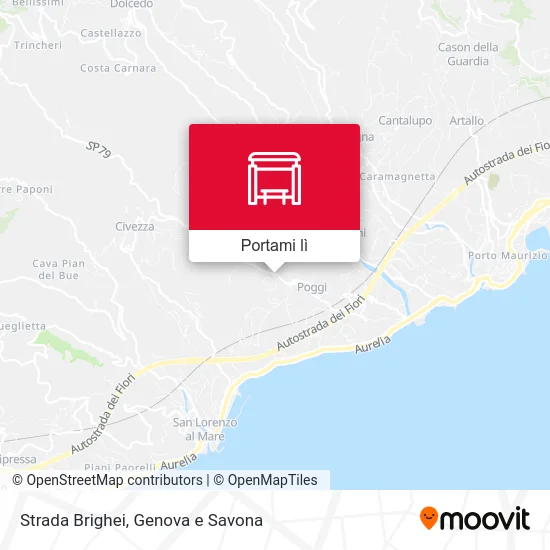 Mappa Strada Brighei