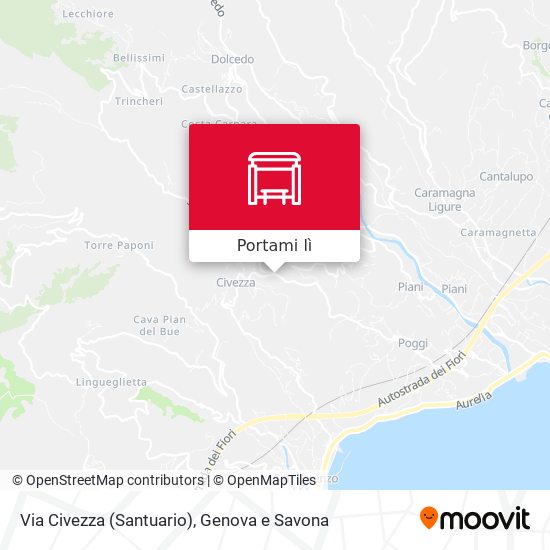 Mappa Via Civezza (Santuario)