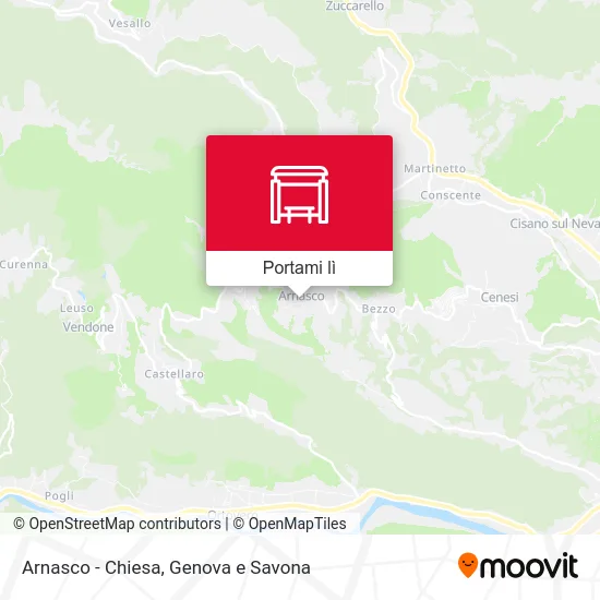 Mappa Arnasco - Chiesa