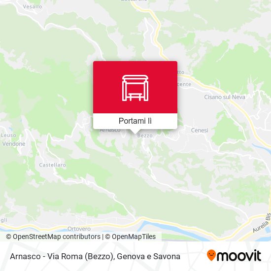 Mappa Arnasco - Via Roma (Bezzo)