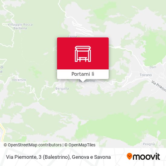 Mappa Via Piemonte, 3 (Balestrino)