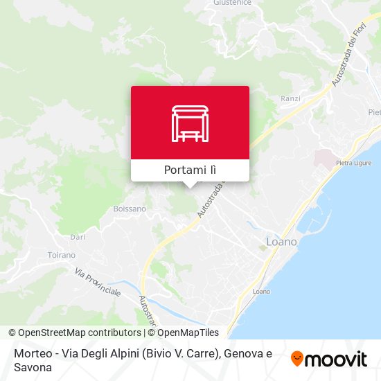 Mappa Morteo - Via Degli Alpini (Bivio V. Carre)