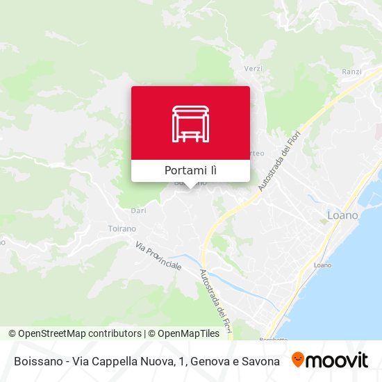 Mappa Boissano - Via Cappella Nuova, 1