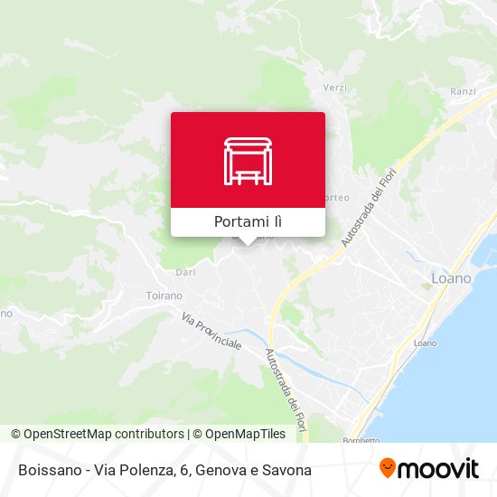 Mappa Boissano - Via Polenza, 6