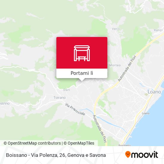 Mappa Boissano - Via Polenza, 26