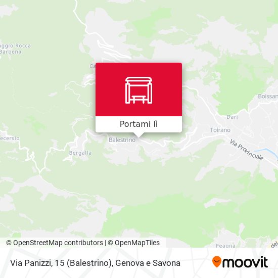 Mappa Via Panizzi, 15 (Balestrino)