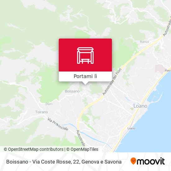 Mappa Boissano - Via Coste Rosse, 22