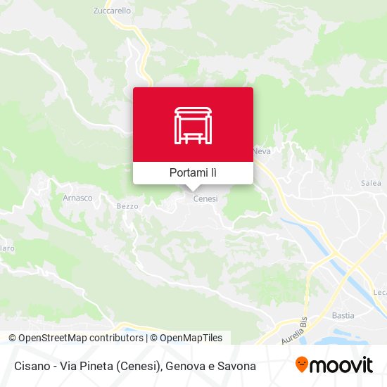 Mappa Cisano - Via Pineta (Cenesi)