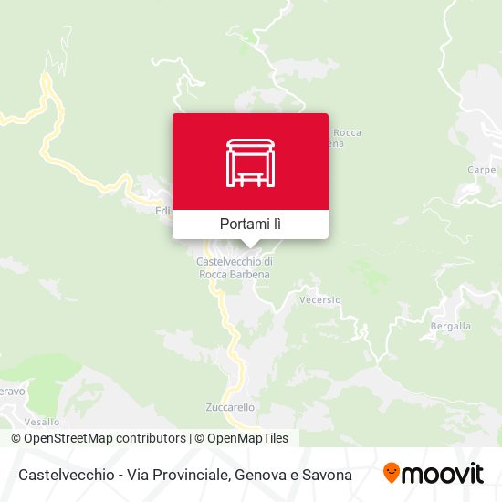 Mappa Castelvecchio - Via Provinciale