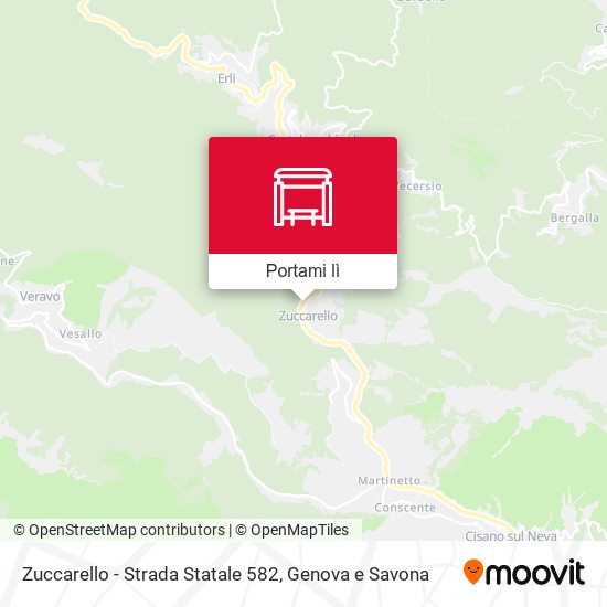 Mappa Zuccarello - Strada Statale 582