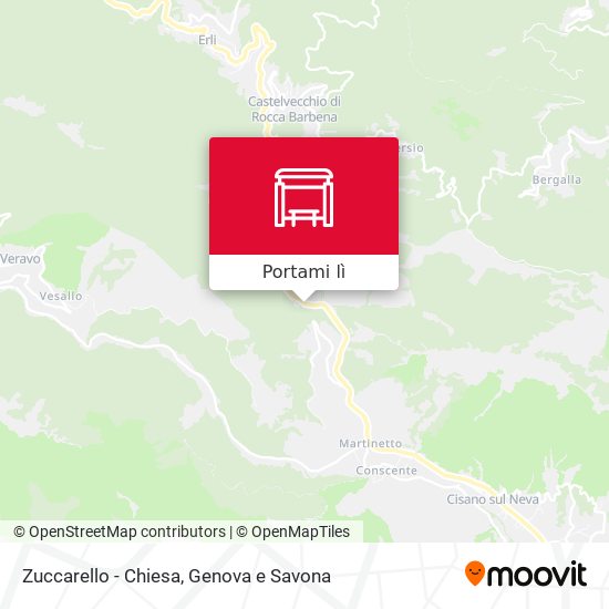 Mappa Zuccarello - Chiesa