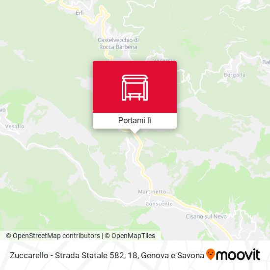 Mappa Zuccarello - Strada Statale 582, 18